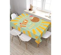 Прямоугольная скатерть из сатена JoyArty Тикибар Алоха tc_37741_120x145