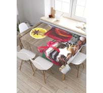 Прямоугольная скатерть из сатена JoyArty Теплый напиток tc_78643_120x145