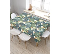 Прямоугольная скатерть из сатена JoyArty Тропический мотив tc_79849_120x145