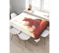 Прямоугольная скатерть из сатена JoyArty Теплые объятия tc_91951_120x145