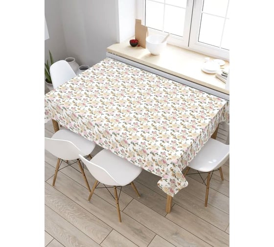 Прямоугольная скатерть из сатена JoyArty Узор из роз tc_262041_120x145 1