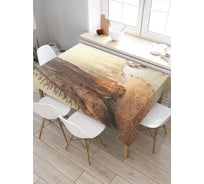 Прямоугольная скатерть из сатена JoyArty Туманная тропинка tc_7107_120x145