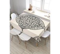 Прямоугольная скатерть из сатена JoyArty Улыбчивые лепестки tc_8413_120x145