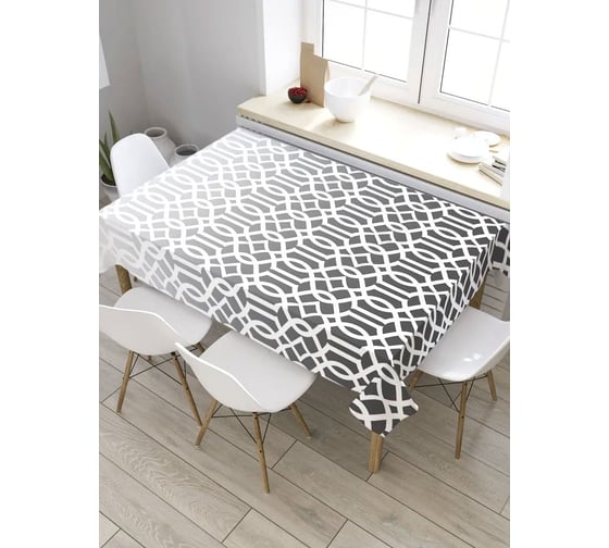 Прямоугольная скатерть из сатена JoyArty Узор с градиентом tc_8703_120x145 1