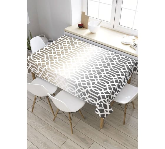 Прямоугольная скатерть из сатена JoyArty Узор с градиентом tc_8705_120x145 1