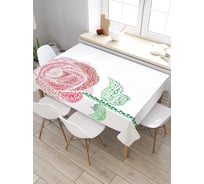 Прямоугольная скатерть из сатена JoyArty Узор из роз tc_8118_120x145