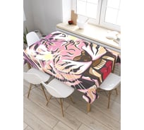 Прямоугольная скатерть из сатена JoyArty Тигр свекающий глазами tc_7727_120x145