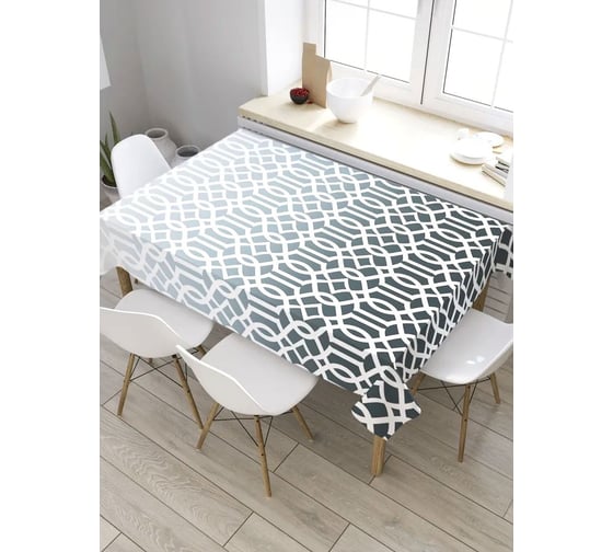 Прямоугольная скатерть из сатена JoyArty Узор с градиентом tc_8598_120x145 1