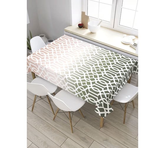 Прямоугольная скатерть из сатена JoyArty Узор с градиентом tc_8597_120x145 1