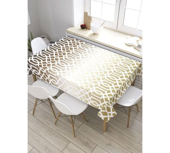 Прямоугольная скатерть из сатена JoyArty Узор с градиентом tc_8596_120x145 1