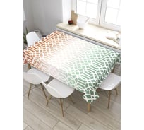 Прямоугольная скатерть из сатена JoyArty Узор с градиентом tc_8599_120x145