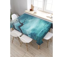 Прямоугольная скатерть из сатена JoyArty Туманное кладбище tc_5600_120x145