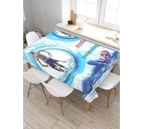 Прямоугольная скатерть из сатена JoyArty Тройной спорт tc_7492_120x145