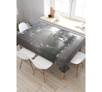 Прямоугольная скатерть из сатена JoyArty Тропический дождь tc_4538_120x145