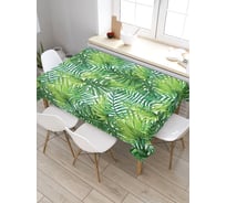 Прямоугольная скатерть из сатена JoyArty Тропические листья tc_48876_120x145