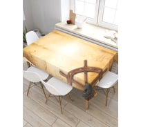 Скатерть JoyArty Штурвал на крючке, прямоугольная, из сатена tc_9842_120x145