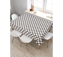 Скатерть JoyArty Шахматная клетка, прямоугольная, из сатена tc_28943_120x145
