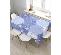 Скатерть JoyArty Шестигранный пэчворк, прямоугольная, из сатена tc_31645_120x145
