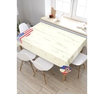 Скатерть JoyArty Штаты в стиле ретро, прямоугольная, из сатена tc_3511_120x145