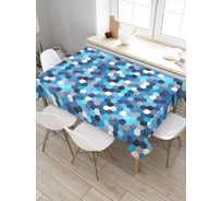 Скатерть JoyArty Шестиугольная пикселизация, прямоугольная, из сатена tc_30552_120x145
