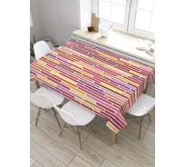Скатерть JoyArty Штрихи горизонтали, прямоугольная, из сатена tc_28533_120x145