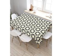 Скатерть JoyArty Шестиугольные монохромные звезды, прямоугольная, из сатена tc_30694_120x145