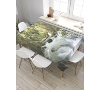 Скатерть JoyArty Шум лесного водопада, прямоугольная, из сатена tc_8451_120x145