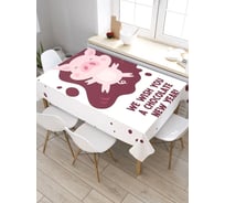 Скатерть JoyArty Шоколадный Новый Год, прямоугольная, из сатена tc_78659_120x145