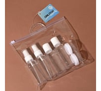 Набор для хранения в чехле ONLITOP 8 предметов: 2 бутылочки 60 мл, 2 бутылочки с распылителем 60 мл, 2 баночки 10 мл, 2 лопатки ОТ 655410