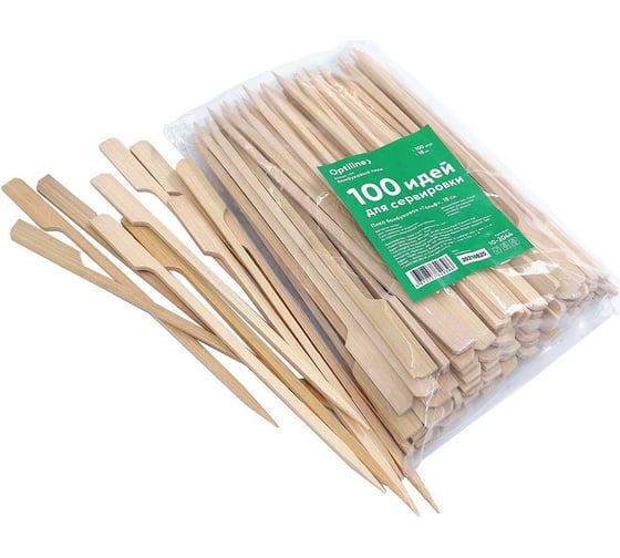 Пики декоративные Optiline Гольф бамбук, 18 см, 100 шт 10-2044