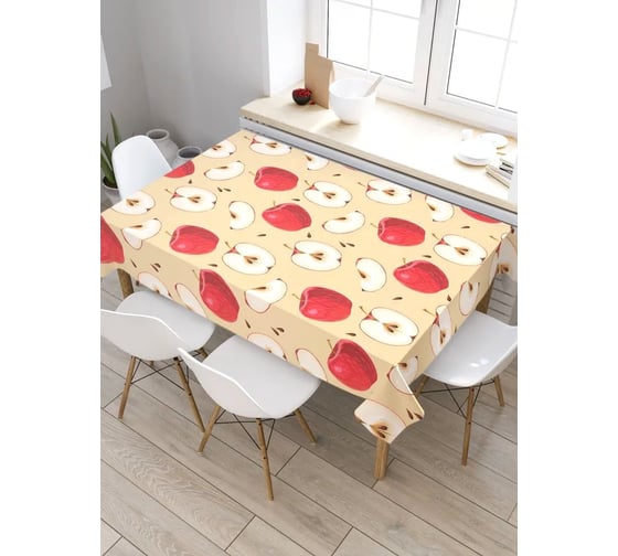 Скатерть JoyArty Яблочное настроение, прямоугольная, из сатена tc_52730_120x145 1