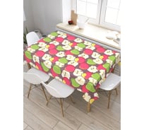 Скатерть JoyArty Яблочный коллаж, прямоугольная, из сатена tc_52706_120x145