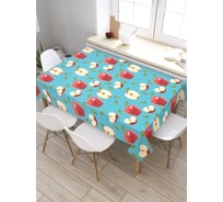 Скатерть JoyArty Яблочные половинки, прямоугольная, из сатена tc_52711_120x145