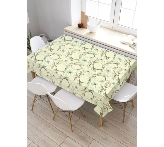 Скатерть JoyArty Яблочный орнамент, прямоугольная, из сатена tc_50758_120x145 1