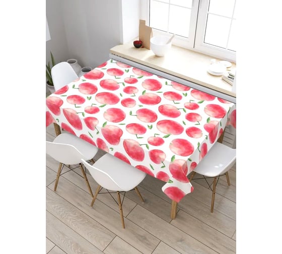 Скатерть JoyArty Яблочный компот, прямоугольная, из сатена tc_50765_120x145 1