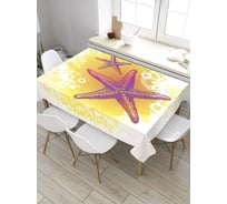 Скатерть JoyArty Яркие морские звезды, прямоугольная, из сатена tc_35904_120x145