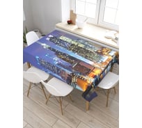 Скатерть JoyArty Яркие огни ночного города, прямоугольная, из сатена tc_36835_120x145