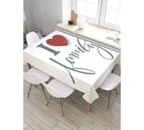 Скатерть JoyArty Я люблю семью, прямоугольная, из сатена tc_34562_120x145