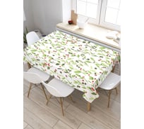 Скатерть JoyArty Ягодные кусты, прямоугольная, из сатена tc_30850_120x145