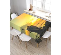 Скатерть JoyArty Яркий закат, прямоугольная, из сатена tc_20538_120x145