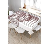Скатерть JoyArty Элементы колонны, прямоугольная, из сатена tc_29039_120x145