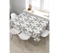 Скатерть JoyArty Этнические геометрические узоры, прямоугольная, из сатена tc_28464_120x145