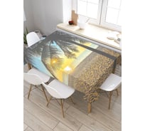 Скатерть JoyArty Яркая пальма, прямоугольная, из сатена tc_21754_120x145