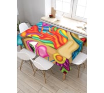 Скатерть JoyArty Эмоции в красках, прямоугольная, из сатена tc_22202_120x145