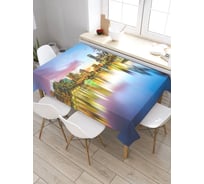 Скатерть JoyArty Яркая ночная река, прямоугольная, из сатена tc_21077_120x145