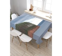 Скатерть JoyArty Эффектное озеро, прямоугольная, из сатена tc_21345_120x145