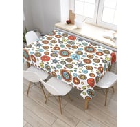 Скатерть JoyArty Этнические кружки, прямоугольная, из сатена tc_29717_120x145
