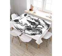 Скатерть JoyArty Эскиз носорога, прямоугольная, из сатена tc_30276_120x145