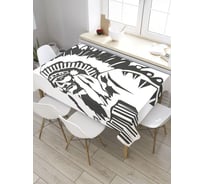 Скатерть JoyArty Эскиз индейца, прямоугольная, из сатена tc_33091_120x145