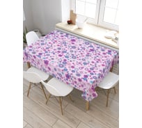 Скатерть JoyArty Яркий цветочный минимализм, прямоугольная, из сатена tc_30919_120x145
